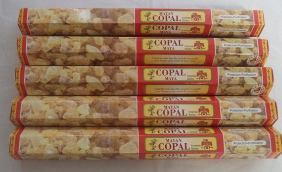 Mayan Copal Incense Sticks: 5 x 15 Stick Packs, Total 75 Sticks