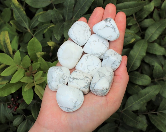 Howlite Tumbled Stone, Energy Stone, Howlite Stone, Howlite Pocket ...