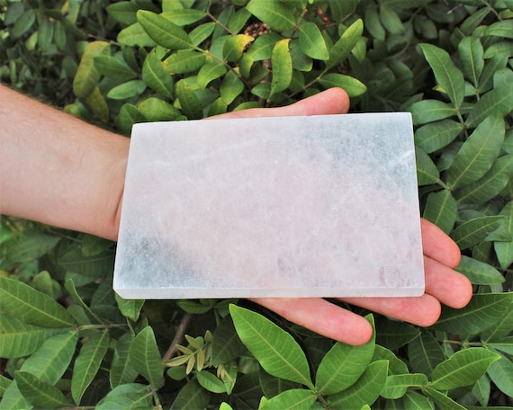 Large Selenite Rectangle Charging Station: 6" (Crystal Cleaning, Charging & Purification Plate)
