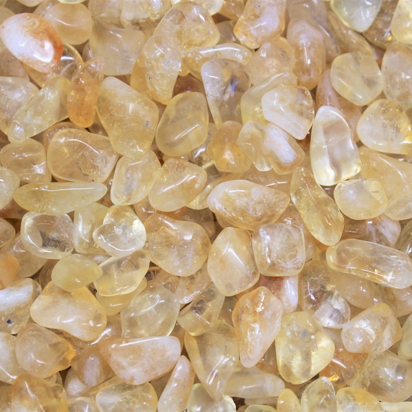 Citrine Tumbled Stones: Choose Ounces or lb Bulk Wholesale Lots (Premium Quality 'A' Grade)