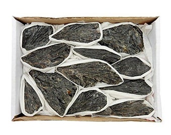 Natural Black Kyanite Blades, Premium Quality: 10-15 Piece Box Lot (Premium Grade)