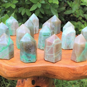 Garnierite / Green Moonstone Tower (&#39;A&#39; Grade, Polished Garnierite, Green Moonstone Obelisk, Garnierite Obelisk, Crystal Tower)