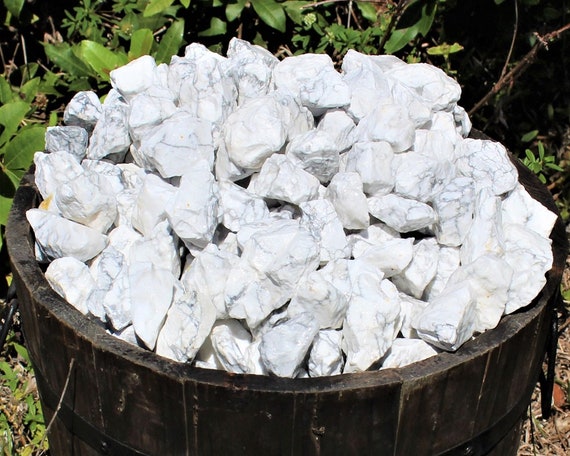 White Howlite Rough Natural Stones: Choose Ounces or lb Bulk Wholesale Lots (Premium Quality 'A' Grade)