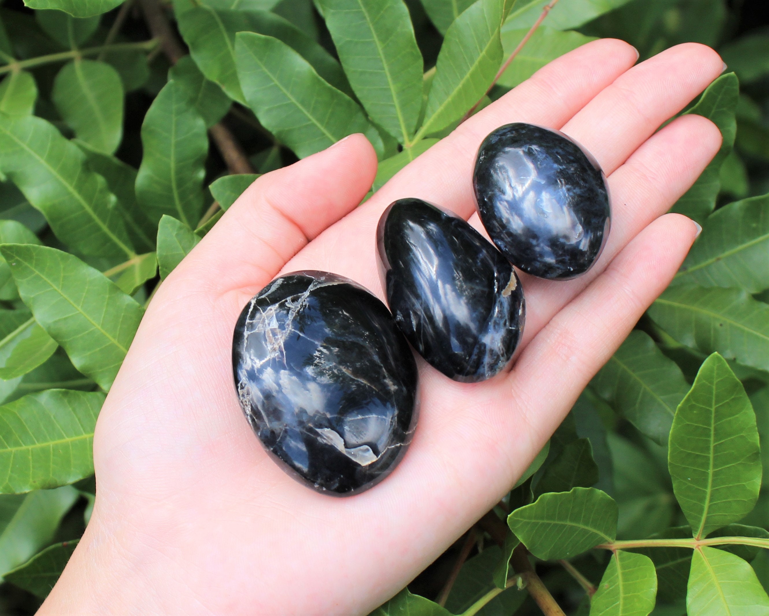 Black Moonstone Hand Polished Stones Choose How Many Pieces ('AAA