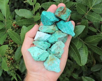Turquoise Rough Natural Gemstones, Premium Grade Lots: Choose How Many Pieces (Raw Turquoise, Rough Natural Turquoise, Turquoise Crystals)