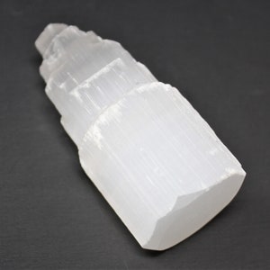 4 Selenite Towers & 4 Extra Grade Black Tourmaline Logs - Full Home Protection Crystal Kit image 3