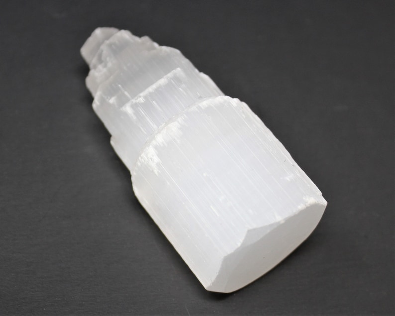 4 Selenite Towers & 4 Extra Grade Black Tourmaline Logs - Full Home Protection Crystal Kit image 3