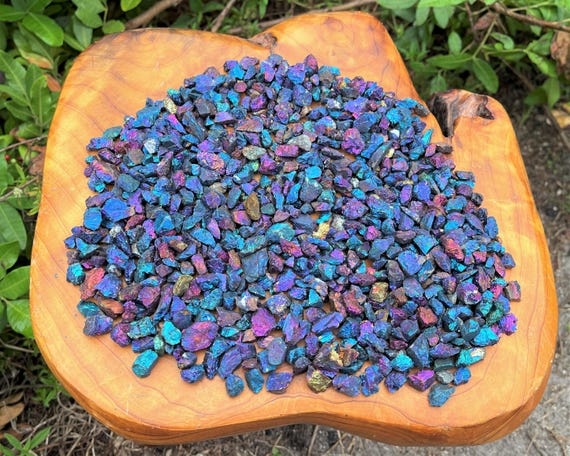 Chalcopyrite Rough Natural Crystal Chips - Loose Wholesale Bulk Lots ('A' Grade Raw Peacock Ore Gemstones)