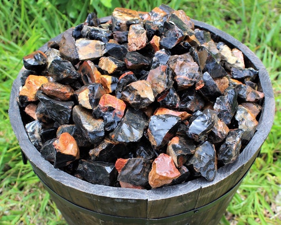 Rough Natural Black Onyx Stones: Choose Ounces or lb Bulk Wholesale Lots (Premium Quality 'A' Grade Black Onyx Crystals)