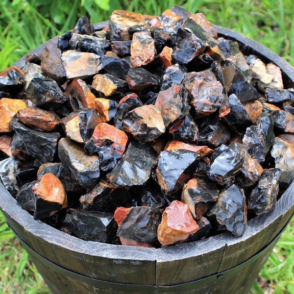 Rough Natural Black Onyx Stones: Choose Ounces or lb Bulk Wholesale Lots (Premium Quality 'A' Grade Black Onyx Crystals)