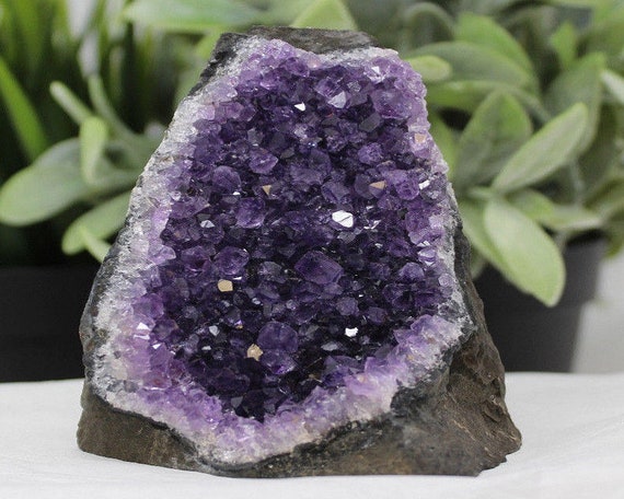 Stunning VERY LARGE Amethyst Cut Base Clusters, Crystal Quartz Geodes: 1 lb - 1.8 lb (A Grade, Uruguayan Amethyst Free Standing Crystal)