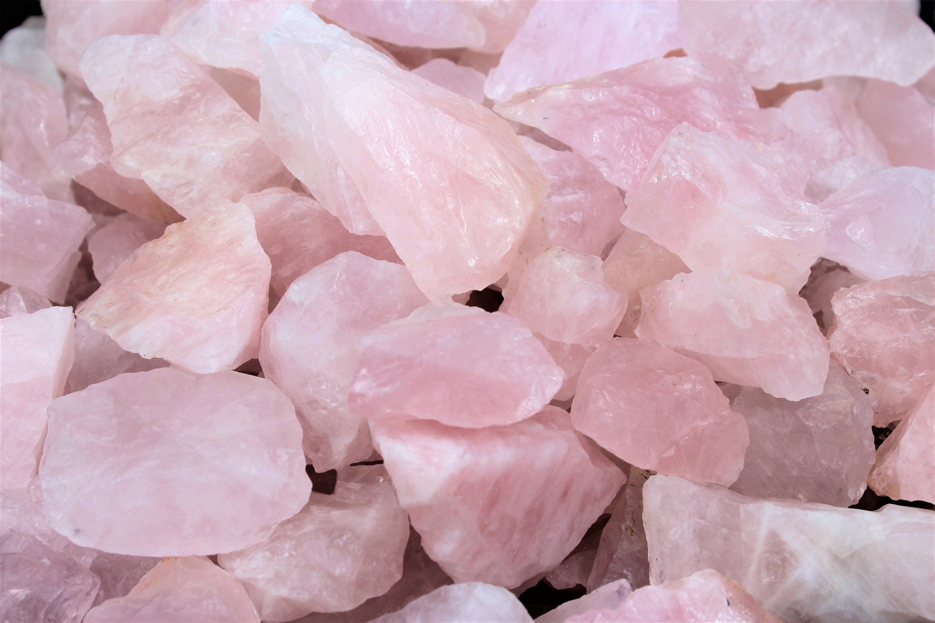 3 lb Bulk Lot Raw Rose Quartz Natural Stones ('A' Grade, Premium