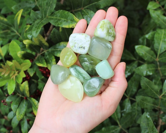 Light Jade Tumbled Stones: Choose How Many Pieces (Premium Quality 'A' Grade)