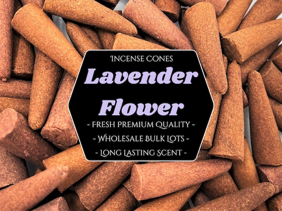 LAVENDER FLOWER Incense Cones: Choose 10, 20, 50, 100 or 200 Bulk Lots