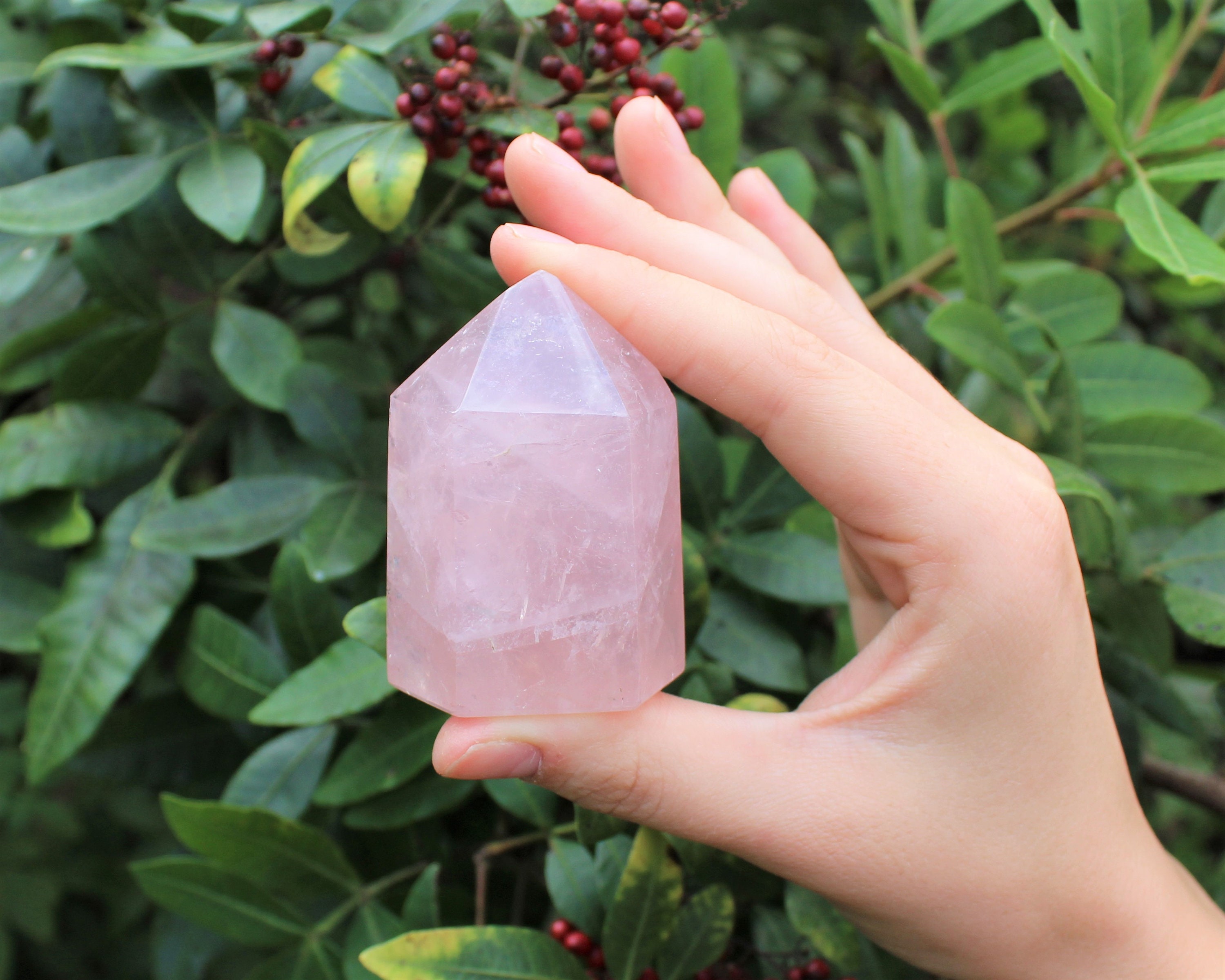 Rose Quartz Tower Polished Rose Quartz Crystals ('AAA' Grade Premium
