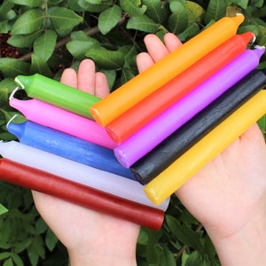 Set of 10 LARGE 6 Candles 10 Color Mixed Assortment Great Value, Long Burn Time afbeelding 7