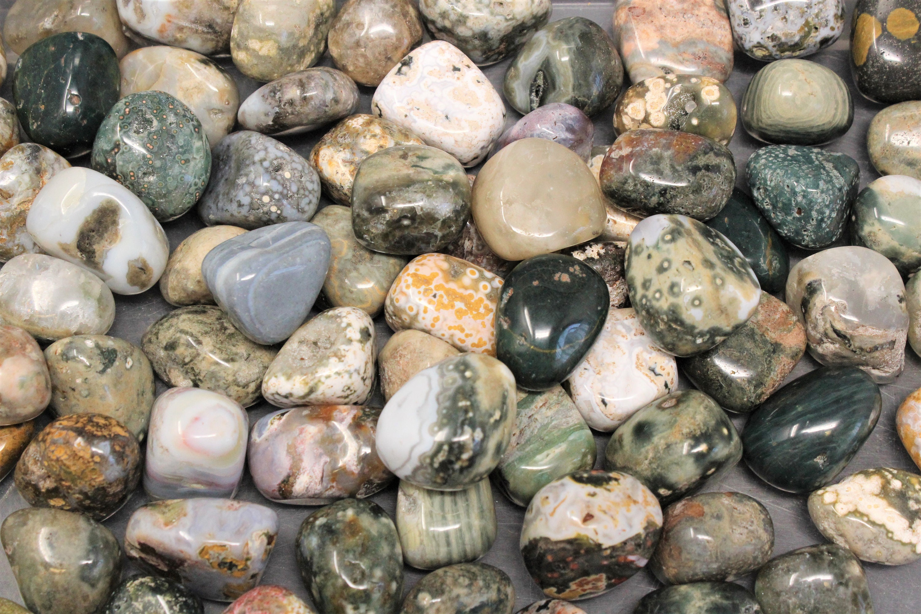 Ocean Jasper Tumbled Stones Choose 4 oz, 8 oz or 1 lb Bulk Lots ('A