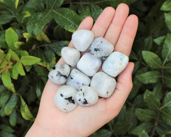 Rainbow Moonstone Tumbled Stones: Choose How Many Pieces (Premium Quality 'A' Grade)