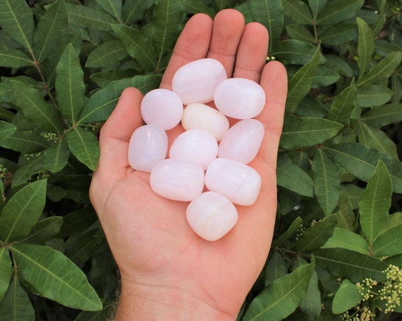 Pink Calcite Tumbled Stones: Choose How Many Pieces (Premium Quality 'A' Grade, Natural Pink Calcite Crystals, UV Reactive)