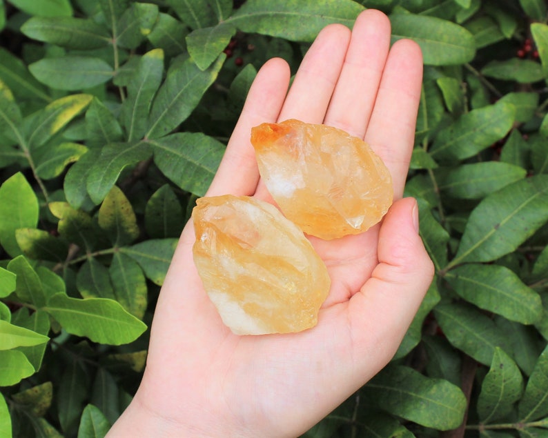 LARGE Rough Citrine Chunks, 2 3: Choose How Many Pieces 'A' Grade Premium Quality Raw Citrine Crystals 2