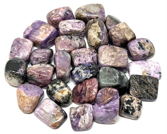 Charoite Tumbled Stones, CLEARANCE Quality: Choose Ounces or lb Bulk Wholesale Lots (Natural Charoite Crystals)