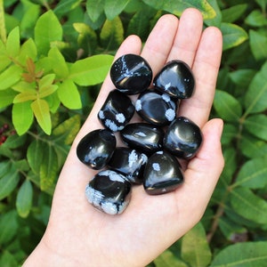 Snowflake Obsidian Tumbled Stones: Choose How Many Pieces (Premium Quality 'A' Grade)