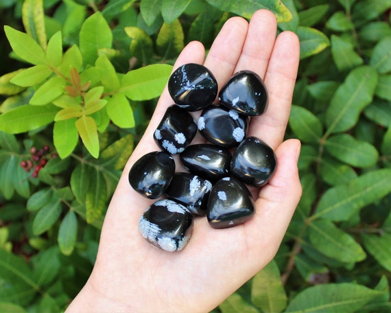 Snowflake Obsidian Tumbled Stones: Choose How Many Pieces (Premium Quality 'A' Grade)