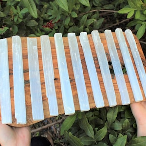 8&quot; Selenite Sticks: Choose How Many Pieces, Bulk Discounts! (Premium Quality Natural Raw Selenite Crystal Logs, Healing Crystals)