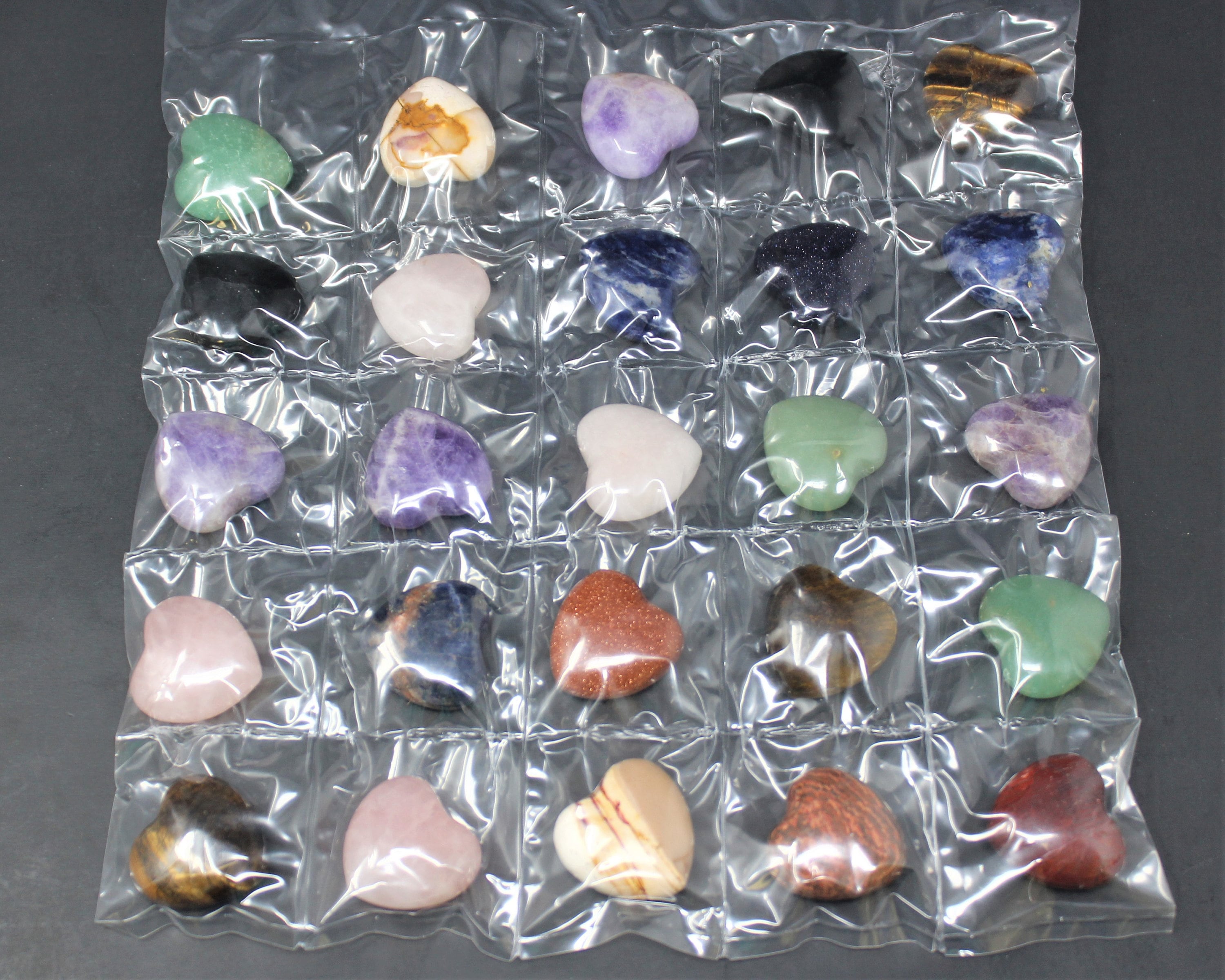 Crystal Hearts WHOLESALE BULK Mixed Pack of 25 Best Sellers (1
