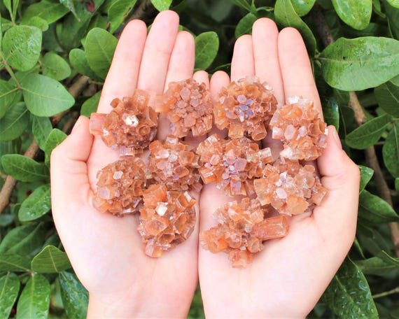 Mini Aragonite Clusters, 0.75 - 1.5": Choose How Many (High Quality Aragonite Crystal Clusters, Raw Aragonite Star Cluster)