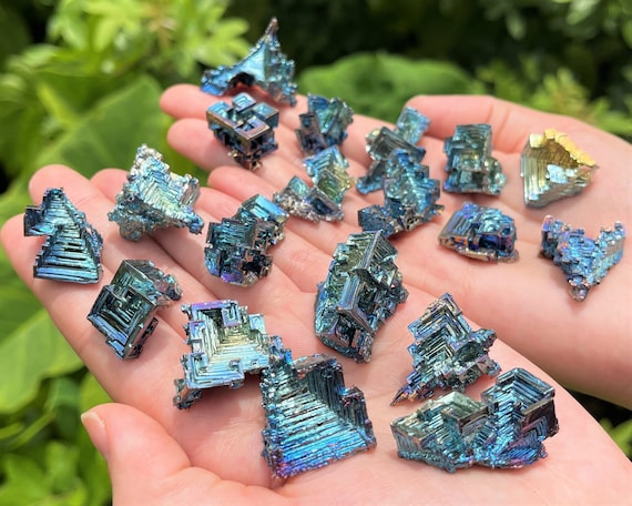 Bismuth Crystals - Rainbow Bismuth Organic Shapes: Choose How Many ('A' Grade Premium Quality Bismuth)
