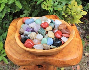 Assorted Mixed Tumbled Stones MEDIUM 1 lb Wholesale Bulk Lot