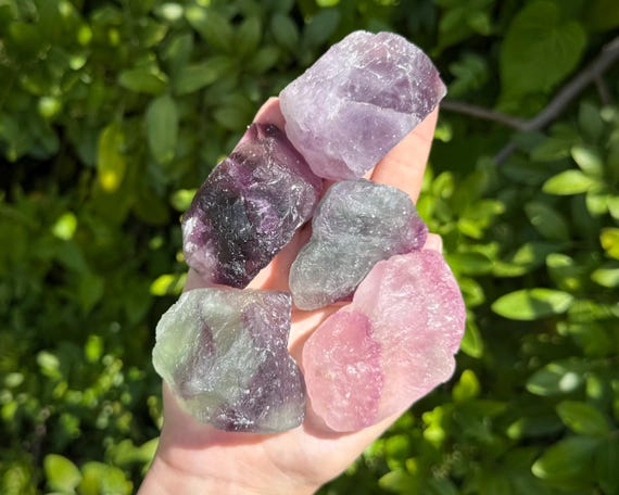 LARGE Rough Fluorite Chunks, 2 - 3": Choose How Many (Premium Quality 'AAA' Grade Natural Raw Fluorite Crystals)