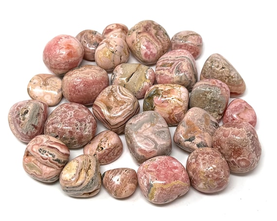 Small Rhodochrosite Tumbled Stones: Choose Ounces or lb Bulk Wholesale Lots (Premium Quality 'A' Grade)