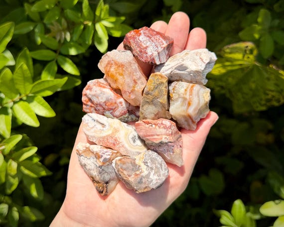 Crazy Lace Agate Rough Natural Stones - Choose How Many - 'A' Grade Agate Crystals From Mexico