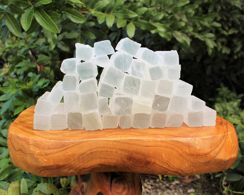 2.5 3 Selenite Sticks: Choose Amount 8 oz, 1 2 3 5 10 or 15 lb Bulk Wholesale Lot Mini Selenite Logs Crystal Sticks Wand Blade image 6