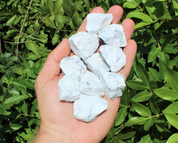 White Howlite Rough Natural Stones: Choose How Many Pieces (Premium Quality 'A' Grade)