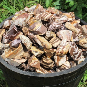 Zebra Jasper Rough Natural Stones: Choose Ounces or lb Bulk Wholesale Lots (Premium Quality &#39;A&#39; Grade)