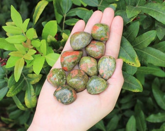 Unakite Tumbled Stones: Choose How Many Pieces ('A' Grade)