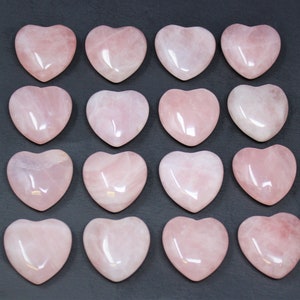 LARGE Rose Quartz Heart Crystal, 1.5 1.75 Crystal Heart, Gemstone Heart, Palm Stone, Rose Quartz Crystal, Polished Rose Quartz image 7