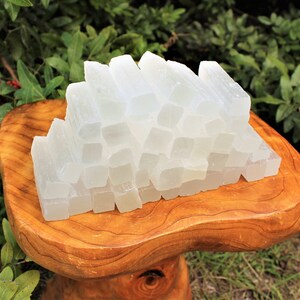 2.5 3 Selenite Sticks: Choose Amount 8 oz, 1 2 3 5 10 or 15 lb Bulk Wholesale Lot Mini Selenite Logs Crystal Sticks Wand Blade image 8