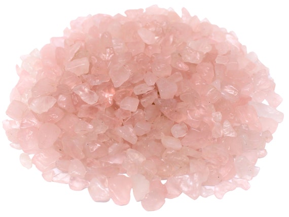 Rose Quartz Semi Tumbled Gemstone Mini Chips 5 - 15 mm: Choose Ounces or lb Loose Wholesale Bulk Lots ('A' Grade Rose Quartz Chips)