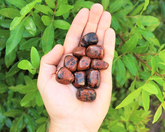 Mahogany Obsidian Tumbled Stones: Choose How Many Pieces (Premium Quality 'A' Grade)