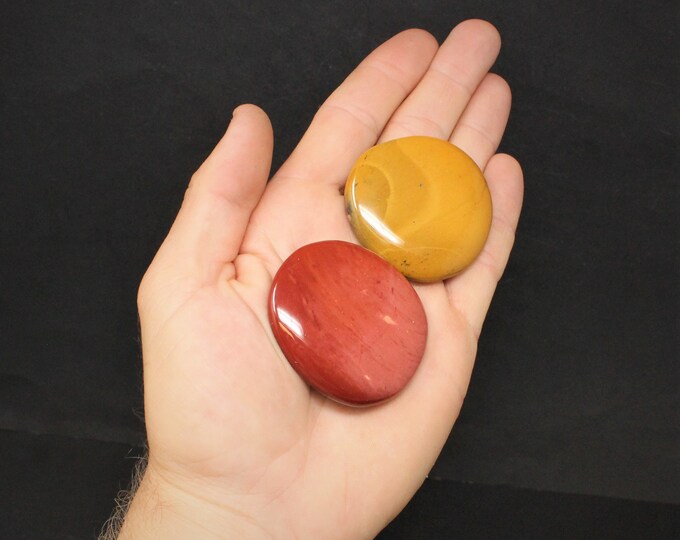 Mookaite Pocket Palm Stone MEDIUM (Mookaite Pocket Stone, Worry Stone, Polished Stone, Mookite, Jasper)
