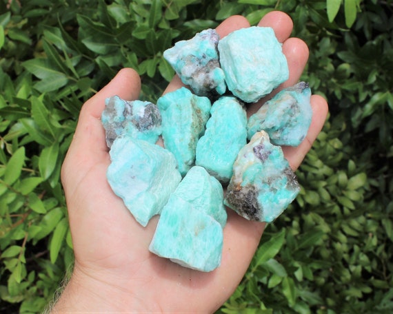 Raw Natural Amazonite Crystals: Choose How Many Pieces (Premium Quality 'A' Grade)