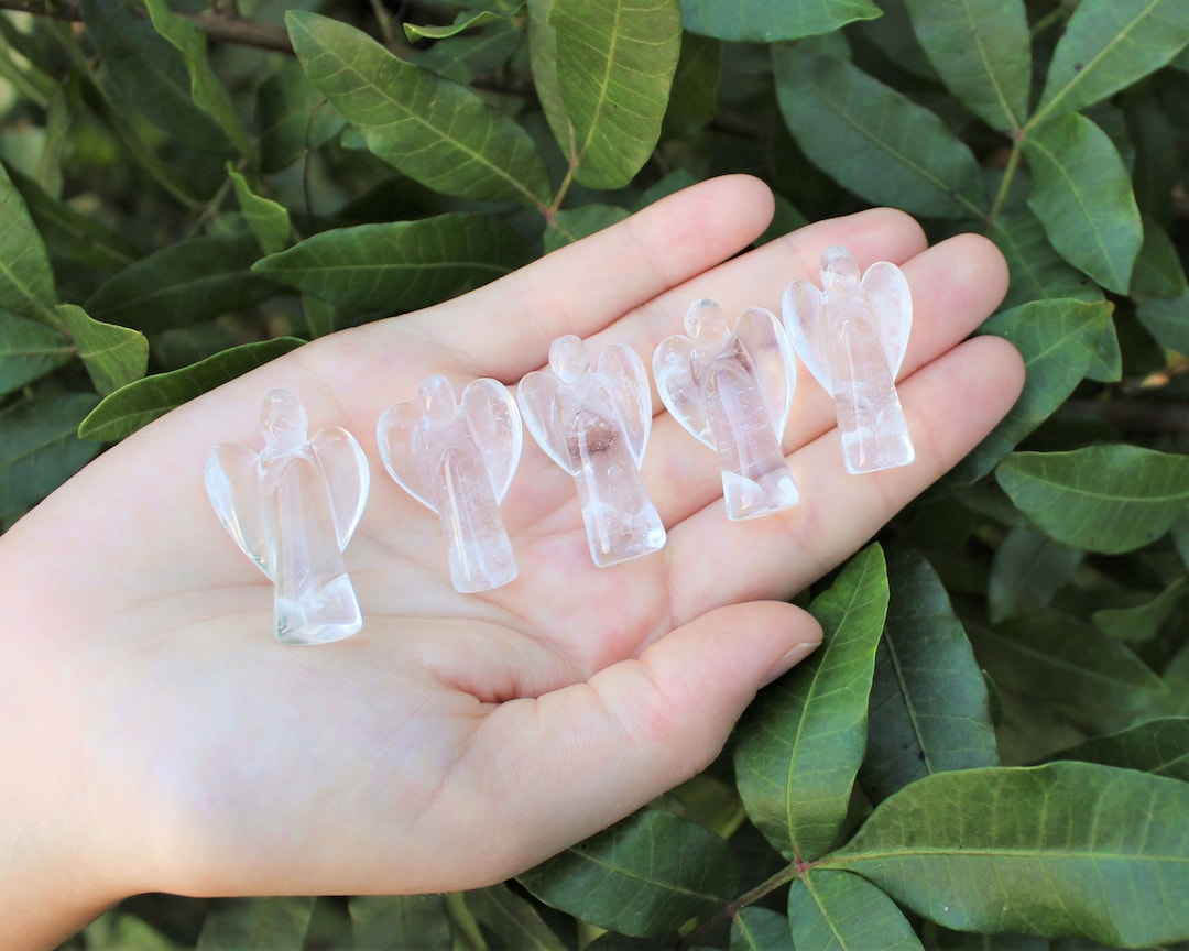 Clear Quartz Crystal Pocket Angel 1.5 Tall Choose How Many reiki