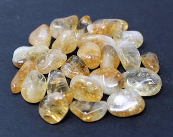 Citrine Tumbled Stones: Choose How Many Pieces ('A' Grade, Tumbled Citrine, Healing Crystals)