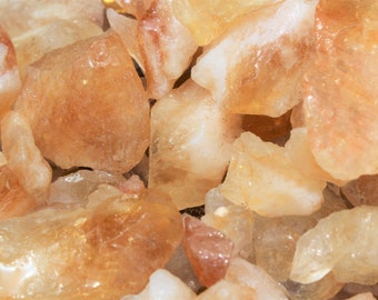 LARGE Rough Citrine Stones, 2" - 3" Wholesale Bulk Lots ('A' Grade Raw Citrine Crystals)