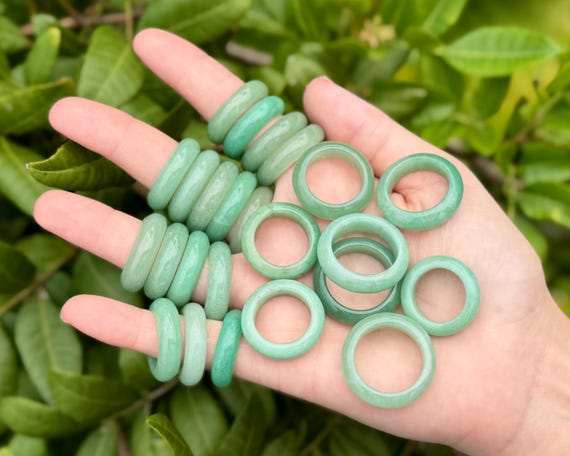 Green Aventurine Ring, Green Aventurine Gemstone Crystal Rings - Choose Size (Premium Quality Green Aventurine Gemstone Jewelry)