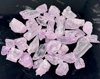 Pink Kunzite Crystals, Natural Raw Kunzite Gemstones - Wholesale Bulk Lots ('A' Grade Mineral Specimens)